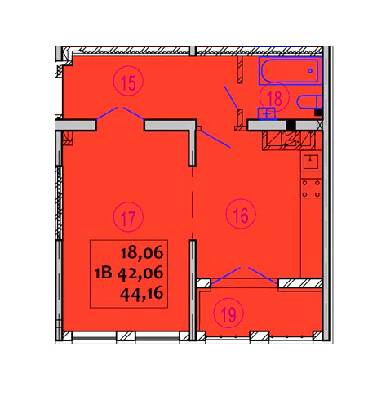 1-комнатная 44.16 м² в ЖК Варшавський от 14 100 грн/м², г. Ковель
