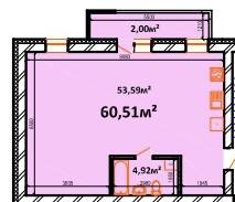 1-комнатная 60.51 м² в ЖК StyleUP от 26 000 грн/м², с. Липины