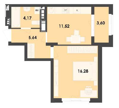 1-комнатная 41.21 м² в ЖК River City от 16 400 грн/м², Житомир