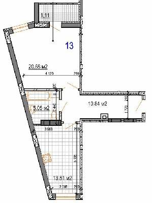 1-комнатная 51.49 м² в ЖК Вернисаж от 12 500 грн/м², Житомир