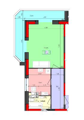 1-комнатная 53.8 м² в ЖК Мистецькі Ворота от 19 000 грн/м², Житомир