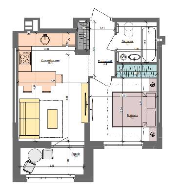 1-кімнатна 34.3 м² в ЖК Файна Таун від 48 000 грн/м², Київ