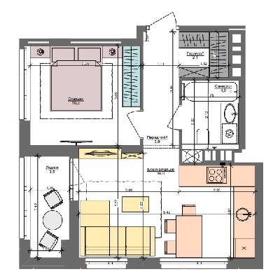 1-кімнатна 40.8 м² в ЖК Файна Таун від 58 450 грн/м², Київ