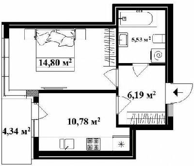 1-кімнатна 38 м² в ЖК Park Land від 28 350 грн/м², Ужгород