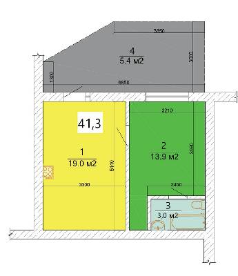 1-комнатная 41.3 м² в ЖК Маєток Боздош от 23 800 грн/м², Ужгород