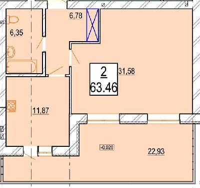 1-комнатная 63.46 м² в ЖК Маєток Боздош от 16 400 грн/м², Ужгород
