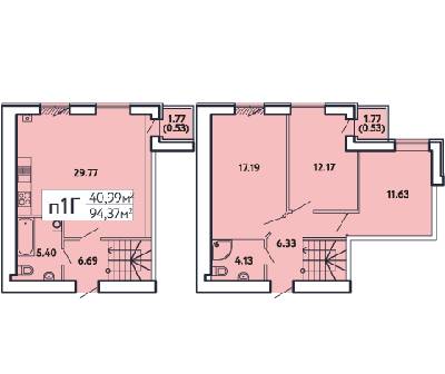 Дворівнева 94.37 м² в ЖК Comfort City від 20 000 грн/м², Запоріжжя