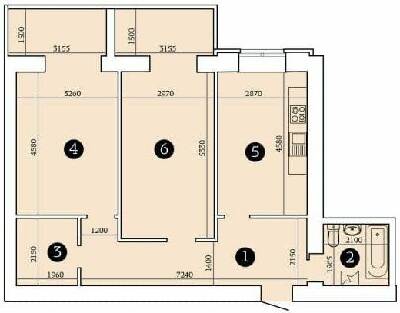 2-кімнатна 76.97 м² в ЖК Олександрівський 2 від 15 000 грн/м², Запоріжжя