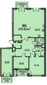 3-кімнатна 123.62 м² в ЖК Бородіно від 23 100 грн/м², Запоріжжя