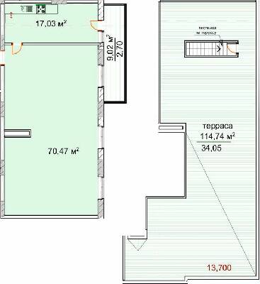 Дворівнева 124.3 м² в ЖК Корона Ренессанса від 20 800 грн/м², Запоріжжя