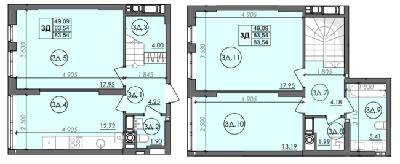Дворівнева 83.54 м² в ЖК Panorama від 15 500 грн/м², Луцьк