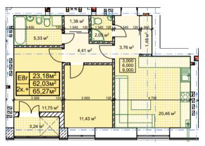 2-кімнатна 65.27 м² в ЖК Паркове містечко від 15 100 грн/м², Івано-Франківськ
