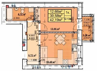 1-кімнатна 42.19 м² в ЖК Паркове містечко від 16 000 грн/м², Івано-Франківськ