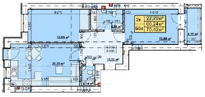 2-кімнатна 70.42 м² в ЖК Паркове містечко від 14 700 грн/м², Івано-Франківськ