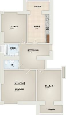 3-кімнатна 93.8 м² в ЖК Містечко Козацьке від 13 800 грн/м², Івано-Франківськ