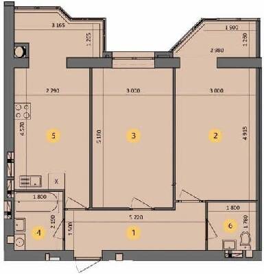 2-кімнатна 66.16 м² в ЖК Ковалівський від 14 050 грн/м², Кропивницький