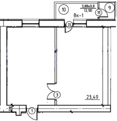 1-комнатная 48.9 м² в ЖК Эспланада от 18 100 грн/м², Сумы