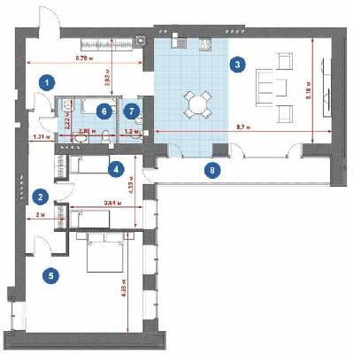 2-комнатная 123.12 м² в ЖК Central Park от 22 100 грн/м², г. Кременчуг