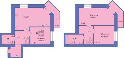 Двухуровневая 104.88 м² в ЖК на ул. Мира, 18В от 17 500 грн/м², Полтава