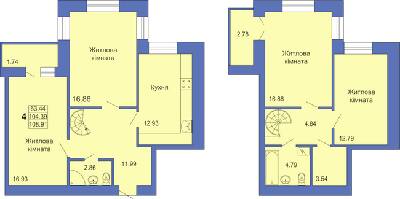 Двухуровневая 108.91 м² в ЖК на ул. Мира, 18В от 23 000 грн/м², Полтава