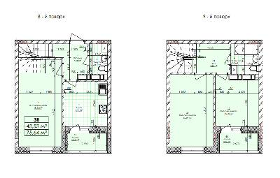 Дворівнева 75.64 м² в ЖК Бережанський від 26 000 грн/м², Київ