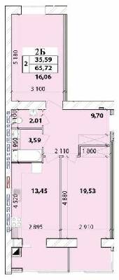 2-комнатная 65.72 м² в ЖК Масаны Лесной от 16 200 грн/м², Чернигов