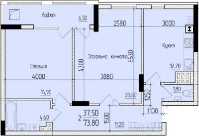 2-комнатная 73.8 м² в ЖК Comfort Hall от 18 500 грн/м², Черновцы