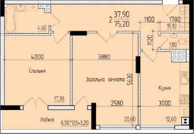 2-комнатная 75.2 м² в ЖК Comfort Hall от 18 500 грн/м², Черновцы
