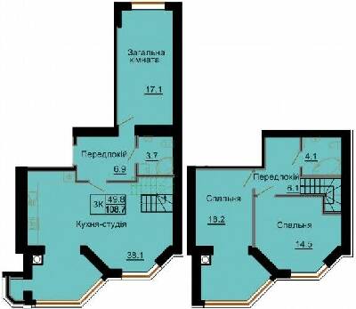 Двухуровневая 108.7 м² в ЖК София Клубный от 24 000 грн/м², с. Софиевская Борщаговка