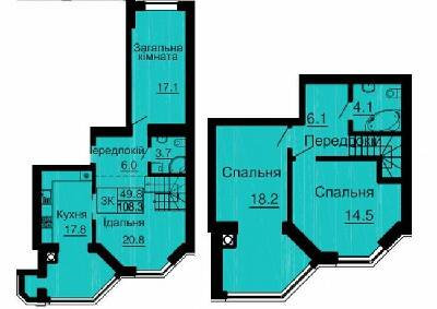 Дворівнева 108.3 м² в ЖК Софія Резіденс від 29 000 грн/м², с. Софіївська Борщагівка