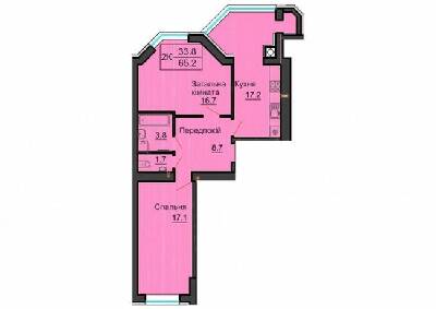 2-кімнатна 65.2 м² в ЖК Софія Резіденс від 35 000 грн/м², с. Софіївська Борщагівка