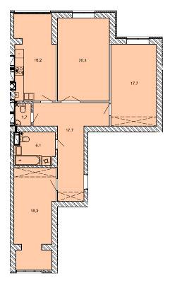 3-кімнатна 98 м² в ЖК Найкращий квартал від 27 000 грн/м², м. Ірпінь