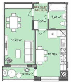 1-комнатная 39.99 м² в ЖК RedWood от 20 300 грн/м², пгт Брюховичи