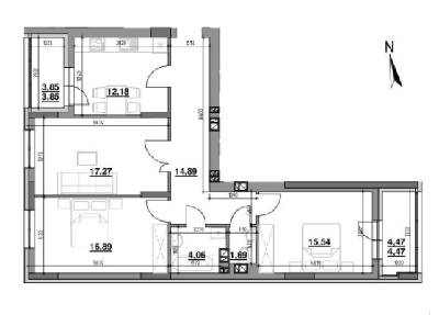 3-комнатная 90.84 м² в ЖК Ріел Сіті от 24 900 грн/м², Львов