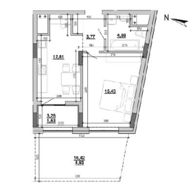 1-комнатная 43.45 м² в ЖК Містечко Підзамче от 21 042 грн/м², Львов