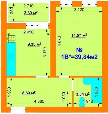 1-кімнатна 39.84 м² в ЖК Grand Comfort від 13 800 грн/м², с. Михайлівка-Рубежівка
