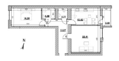2-кімнатна 74.08 м² в ЖК Шенген від 23 176 грн/м², Львів