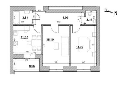 2-кімнатна 61.31 м² в ЖК Шенген від 17 334 грн/м², Львів