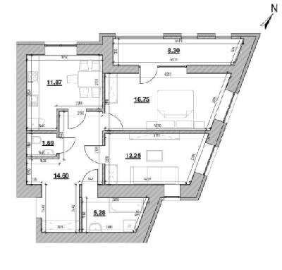 2-кімнатна 70.74 м² в ЖК Шенген від 26 654 грн/м², Львів