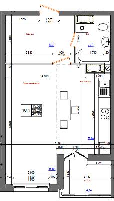 1-кімнатна 49.3 м² в ЖК на вул. Петлюри, 28 від 21 500 грн/м², м. Бровари