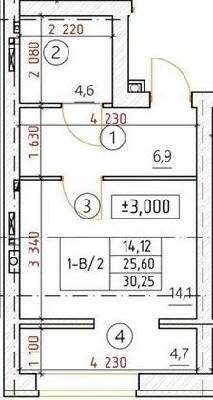 1-комнатная 30.25 м² в ЖК Новатор от 29 950 грн/м², г. Ирпень