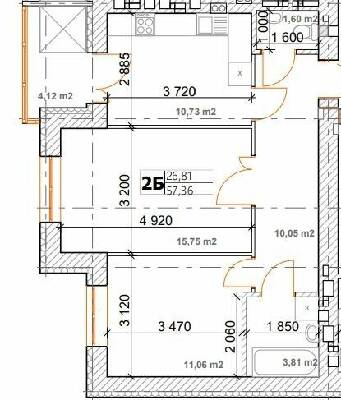 2-комнатная 57.36 м² в ЖК Семейный от 14 500 грн/м², пгт Дымер