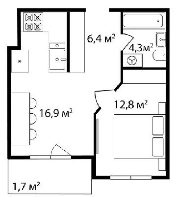1-кімнатна 42 м² в ЖК Grand Hills від 29 200 грн/м², Ужгород