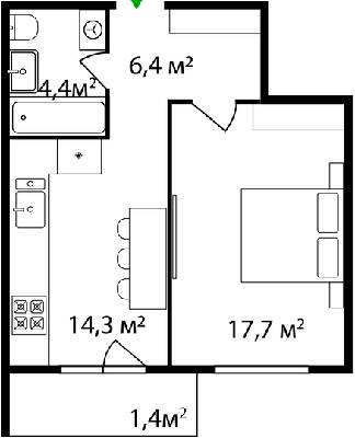 1-кімнатна 44 м² в ЖК Grand Hills від 21 950 грн/м², Ужгород