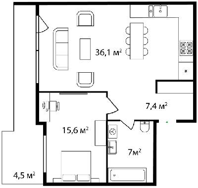 2-кімнатна 70 м² в ЖК Grand Hills від 22 500 грн/м², Ужгород