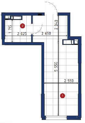 1-комнатная 23.08 м² в ЖК 4U от 25 480 грн/м², Киев