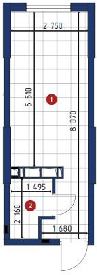 1-комнатная 21.45 м² в ЖК 4U от 25 480 грн/м², Киев
