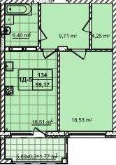 1-комнатная 59.17 м² в ЖК 52 Жемчужина (Pechersk Plaza) от 67 600 грн/м², Киев