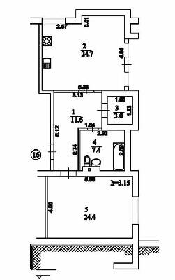 1-кімнатна 71.1 м² в ЖК Comfort Club від 39 300 грн/м², Київ