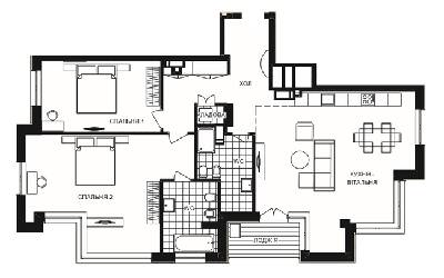 2-кімнатна 121.81 м² в ЖК Crystal Park Tower від 64 000 грн/м², Київ